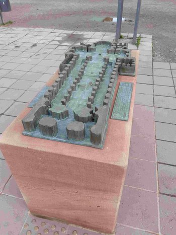 Bronzemodell des Innenraums des Speyerer Doms